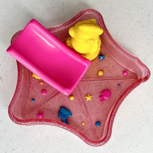 1996 Mattel Barbie Kelly Chelsea Star Shaped Swimming Pool w/ Seahorse & Slide - Picture 6 of 8